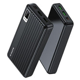 E GATE 204B पॉवरबैंक | 20000mAh | 22.5W फ़ास्ट चार्जिंग | QC + PD | डुअल इनपुट पोर्ट: टाइप C और माइक्रो USB | ट्रिपल आउटपुट पोर्ट: 2X USB और टाइप C | LED इंडिकेटर | सभी iPhone और Android के लिए (काला)